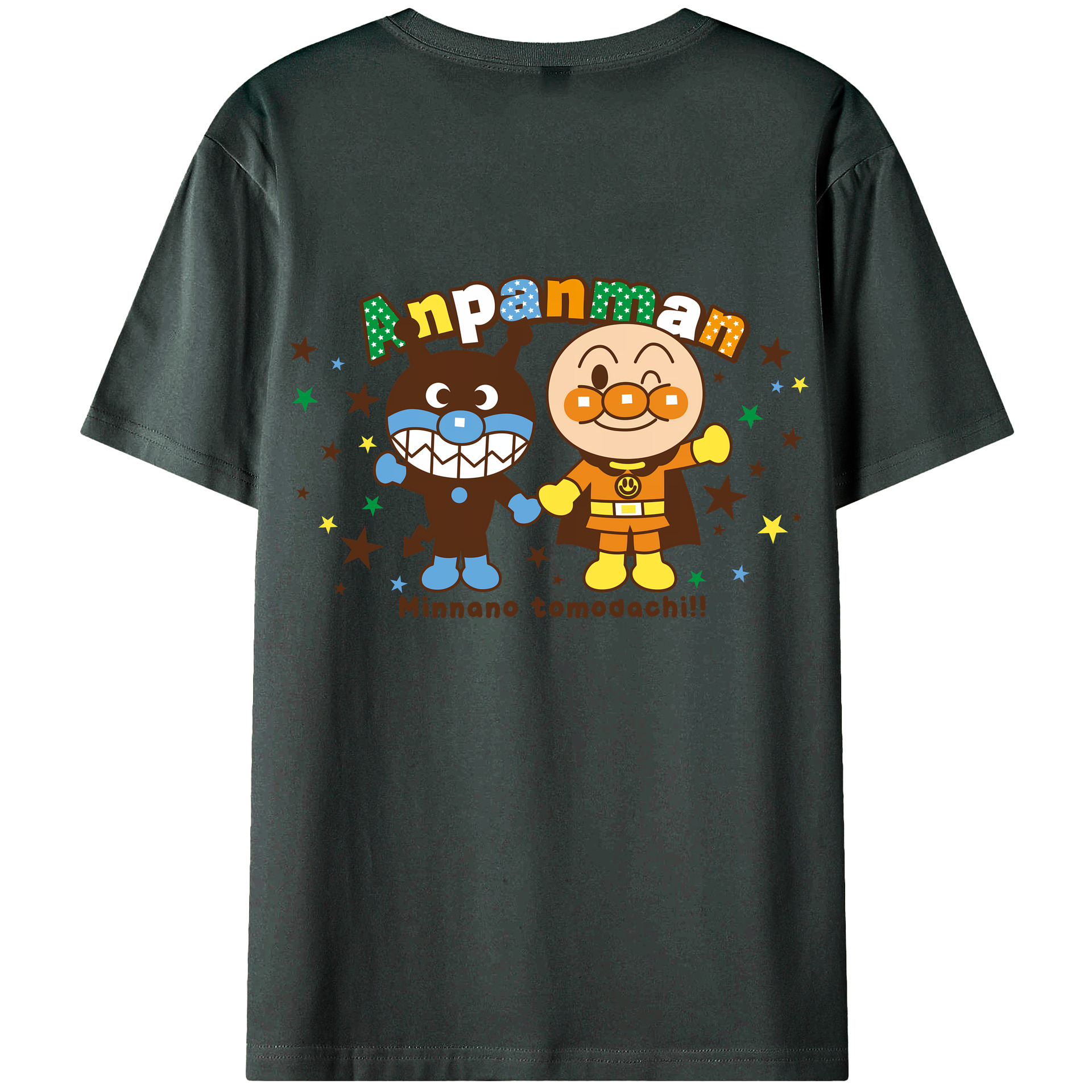 （画像用） アンパンマン Anpanman 綿100％ メンズ半袖Tシャツ（バックプリント） 通気性